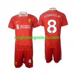 Maglia Liverpool Szoboszlai 8 Bambino Casa Divisa 2024-2025 Manica Corta