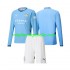 Maglia Manchester City Bambino Casa Divisa 2024-2025 Manica Lunga