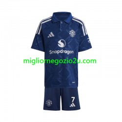 Maglia Manchester United Cristiano Ronaldo 7 Bambino Trasferta Divisa 2024-2025 Manica Corta