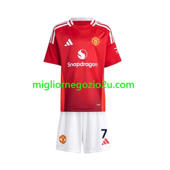 Maglia Manchester United Cristiano Ronaldo 7 Bambino Casa Divisa 2024-2025 Manica Corta