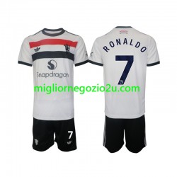 Maglia Manchester United Cristiano Ronaldo 7 Bambino Terza Divisa 2024-2025 Manica Corta
