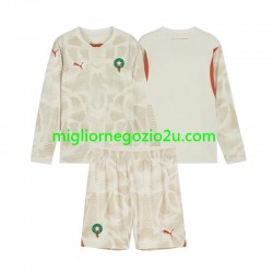 Maglia Marocco Portiere Bambino Trasferta Divisa 2024 Manica Lunga