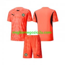 Maglia Marocco Portiere Bambino Casa Divisa 2024 Manica Corta