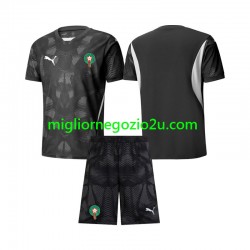 Maglia Marocco Portiere Bambino Terza Divisa 2024 Manica Corta