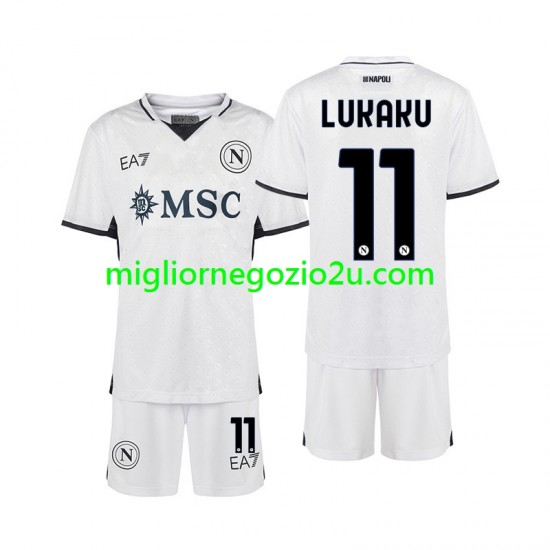 Maglia Napoli Lukaku 11 Bambino Trasferta Divisa 2024-2025 Manica Corta