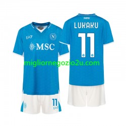 Maglia Napoli Lukaku 11 Bambino Casa Divisa 2024-2025 Manica Corta
