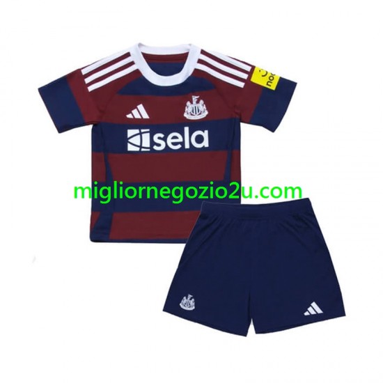 Maglia Newcastle United Bambino Trasferta Divisa 2024-2025 Manica Corta