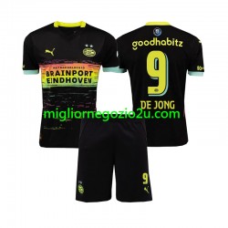 Maglia PSV Eindhoven DE JONG 9 Bambino Trasferta Divisa 2024-2025 Manica Corta