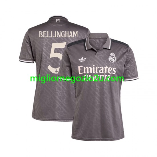 Maglia Real Madrid BELLINGHAM 5 Uomo Terza Divisa 2024-2025 Manica Corta