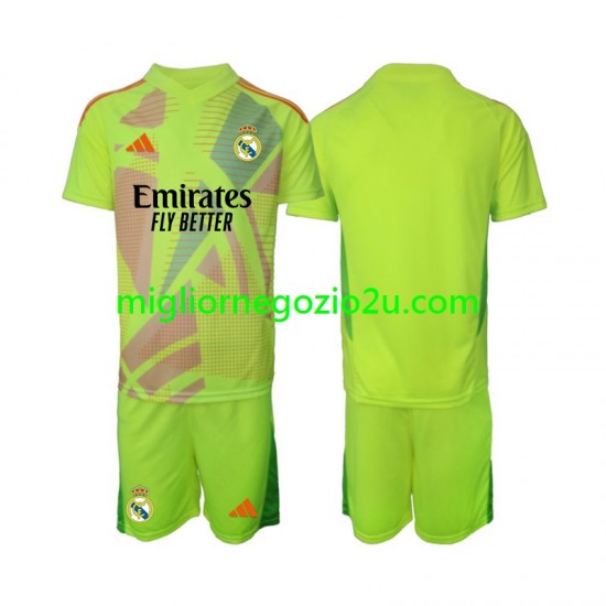 Maglia Real Madrid Portiere Bambino Quarta Divisa 2024-2025 Manica Corta
