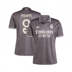 Maglia Real Madrid Mbappé 9 Uomo Terza Divisa 2024-2025 Manica Corta