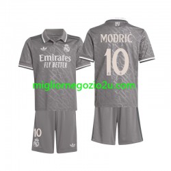 Maglia Real Madrid Modrić 10 Bambino Terza Divisa 2024-2025 Manica Corta