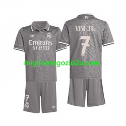 Maglia Real Madrid Vini JR. 7 Bambino Terza Divisa 2024-2025 Manica Corta