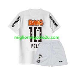 Maglia Santos PELE 10 -2012 Retro Bambino Casa Divisa 2011 Manica Corta