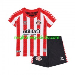 Maglia Sunderland Bambino Casa Divisa 2024-2025 Manica Corta