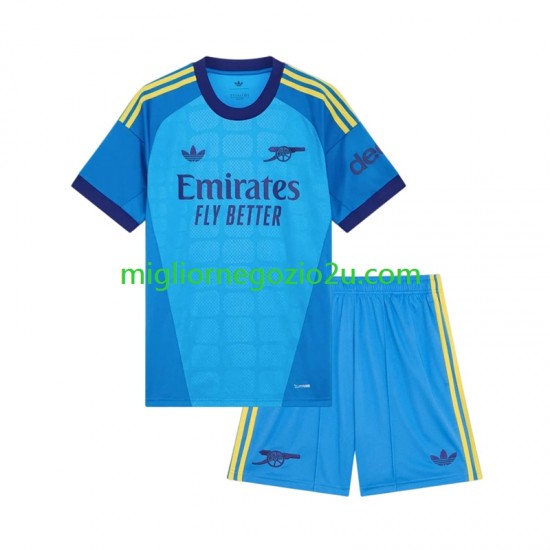 Maglia Arsenal Portiere Bambino Trasferta Divisa 2026-2027 Manica Corta