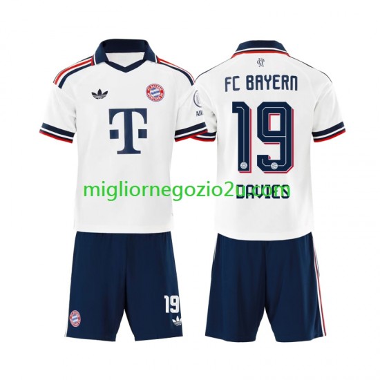 Maglia FC Bayern München Alphonso Davies 19 Bambino Trasferta Divisa 2026-2027 Manica Corta