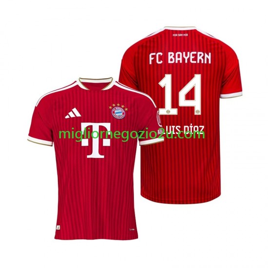 Maglia FC Bayern München Luis Diaz 14 Uomo Casa Divisa 2026-2027 Manica Corta