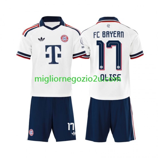 Maglia FC Bayern München Michael Olise 17 Bambino Trasferta Divisa 2026-2027 Manica Corta