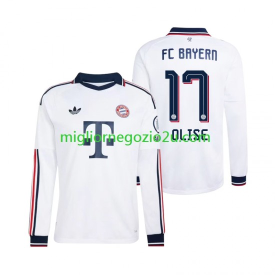 Maglia FC Bayern München Michael Olise 17 Uomo Trasferta Divisa 2026-2027 Manica Lunga