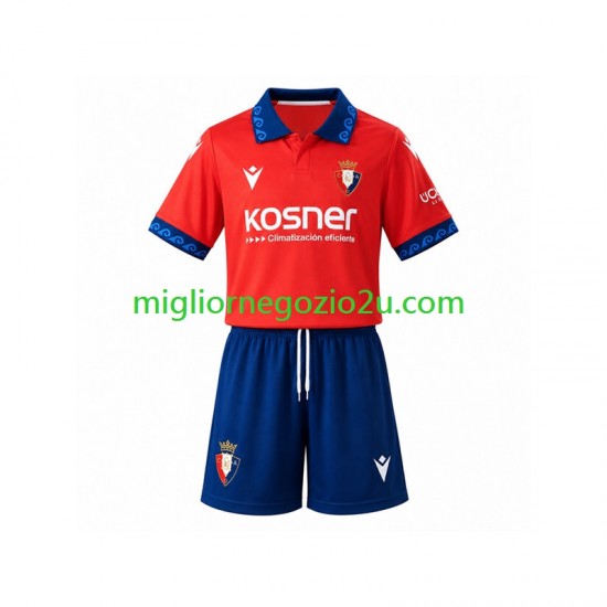 Maglia CA Osasuna Bambino Casa Divisa 2026-2027 Manica Corta