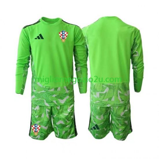 Maglia Croazia Portiere Bambino Casa Divisa 2026-2027 Manica Lunga