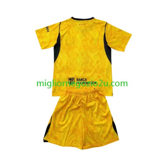 Maglia FC Barcelona Portiere Bambino Quarta Divisa 2026-2027 Manica Corta
