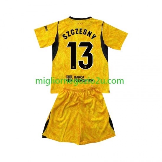 Maglia FC Barcelona Wojciech Szczesny 13 Portiere Bambino Quarta Divisa 2026-2027 Manica Corta