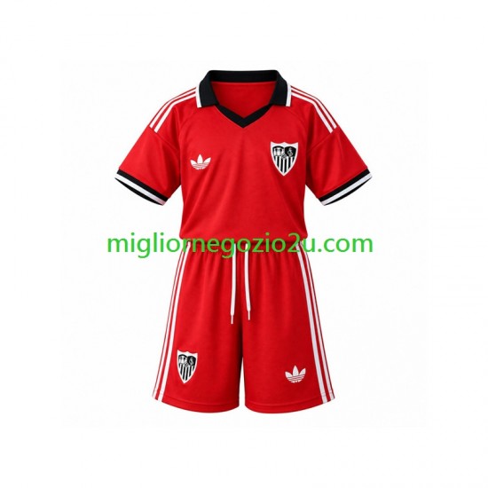 Maglia Sevilla FC Retro Bambino Casa Divisa 2026-2027 Manica Corta