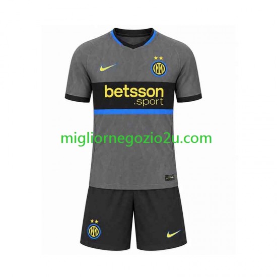 Maglia Inter Milan Bambino Terza Divisa 2026-2027 Manica Corta