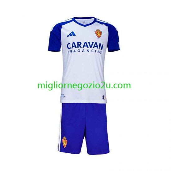 Maglia Real Zaragoza Bambino Casa Divisa 2026-2027 Manica Corta