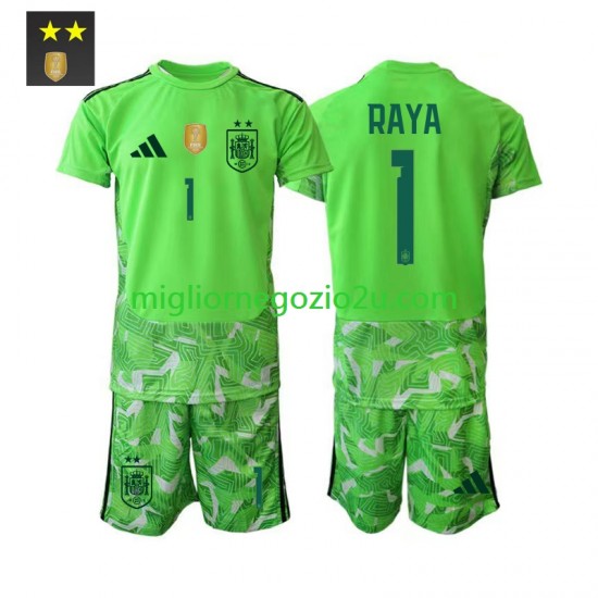 Maglia Spagna David Raya 1 Portiere Bambino Terza Divisa 2026-2027 Manica Corta