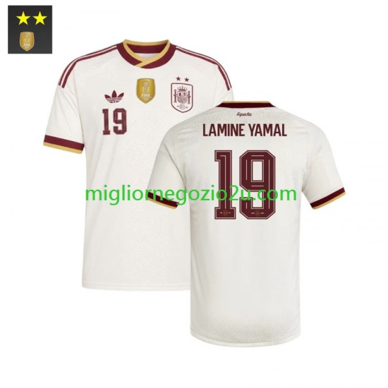 Maglia Spagna Lamine Yamal 19 Uomo Trasferta Divisa 2026-2027 Manica Corta