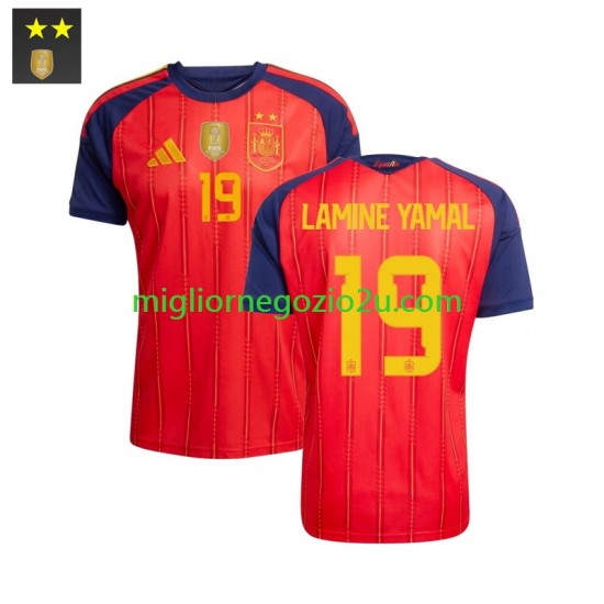 Maglia Spagna Lamine Yamal 19 Uomo Casa Divisa 2026-2027 Manica Corta