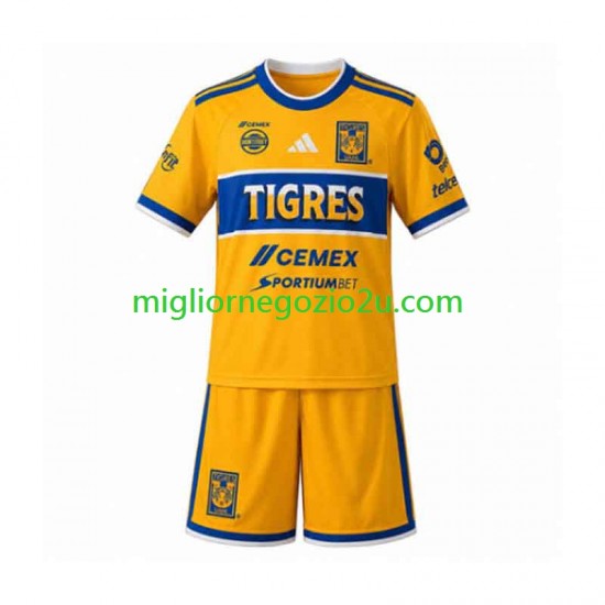 Maglia Tigres UANL Bambino Casa Divisa 2026-2027 Manica Corta