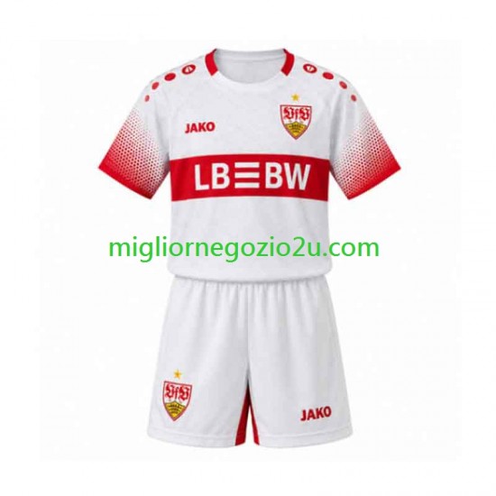 Maglia VfB Stuttgart Bambino Trasferta Divisa 2026-2027 Manica Corta