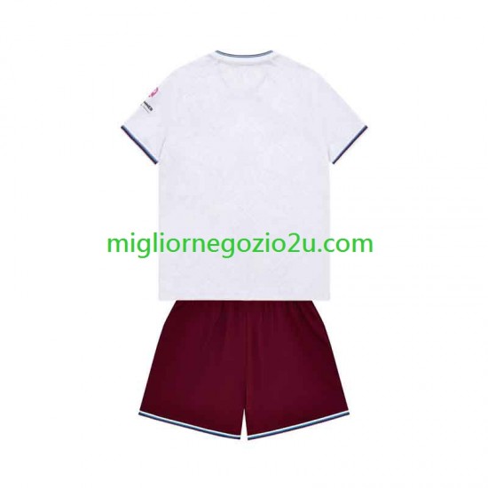 Maglia West Ham United Bambino Trasferta Divisa 2026-2027 Manica Corta