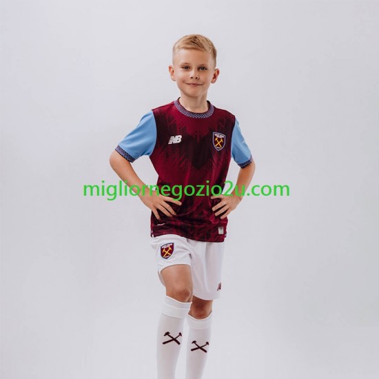 Maglia West Ham United Bambino Casa Divisa 2026-2027 Manica Corta
