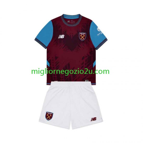 Maglia West Ham United Bambino Casa Divisa 2026-2027 Manica Corta