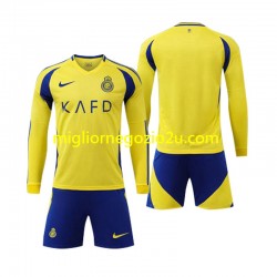 Maglia Al Nassr Bambino Casa Divisa 2024-2025 Manica Lunga