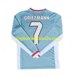 Maglia Atlético Madrid Antoine Griezmann 7 Uomo Trasferta Divisa 2024-2025 Manica Lunga