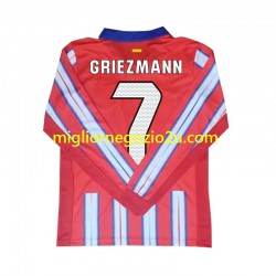 Maglia Atlético Madrid Antoine Griezmann 7 Uomo Casa Divisa 2024-2025 Manica Lunga