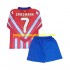 Maglia Atlético Madrid Antoine Griezmann 7 Bambino Casa Divisa 2024-2025 Manica Lunga