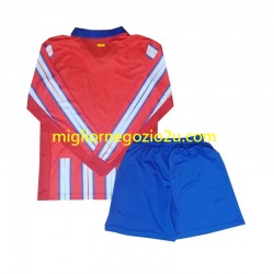 Maglia Atlético Madrid Bambino Casa Divisa 2024-2025 Manica Lunga