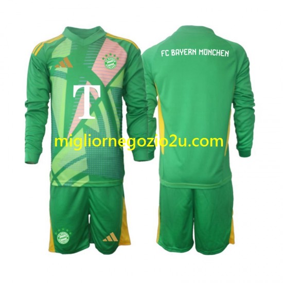 Maglia FC Bayern München Portiere Bambino Quarta Divisa 2024-2025 Manica Lunga