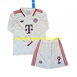 Maglia FC Bayern München Kane 9 Bambino Terza Divisa 2024-2025 Manica Lunga