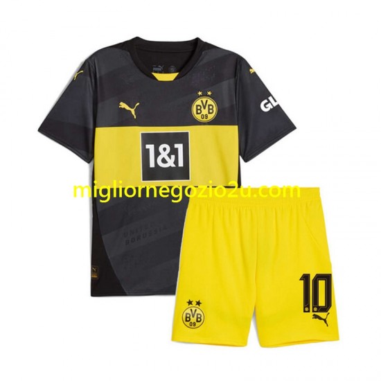 Maglia Borussia Dortmund Julian Brandt 10 Bambino Trasferta Divisa 2024-2025 Manica Corta