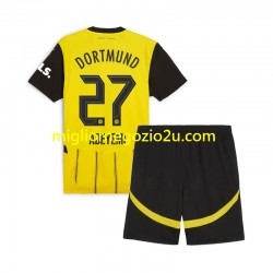 Maglia Borussia Dortmund Karim Adeyemi 27 Bambino Casa Divisa 2024-2025 Manica Corta