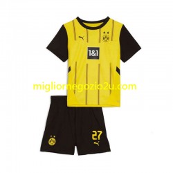 Maglia Borussia Dortmund Karim Adeyemi 27 Bambino Casa Divisa 2024-2025 Manica Corta