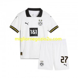 Maglia Borussia Dortmund Karim Adeyemi 27 Bambino Terza Divisa 2024-2025 Manica Corta